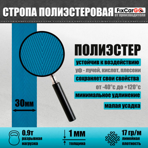 Стропа ременная 30 мм, 0,9 т.